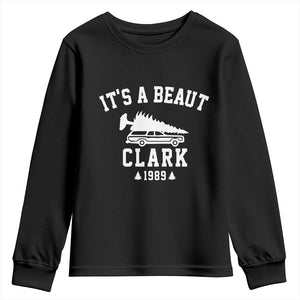 Funny Christmas Its a Beaut Clark Youth Sweatshirt Xmas Tree Disaster Griswold Family Holiday TS02 Black Print Your Wear