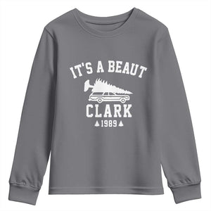 Funny Christmas Its a Beaut Clark Youth Sweatshirt Xmas Tree Disaster Griswold Family Holiday TS02 Charcoal Print Your Wear