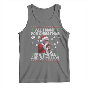 Funny Christmas Billy Meme Tank Top A 8 Ball and 2 Million Dollars Baby Uncle in Santa Suit TS02 Black Heather Print Your Wear