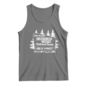 Iwishabish Woods National Forest Tank Top Funny Land of Audacity Meme Sassy Humor TS02 Black Heather Print Your Wear