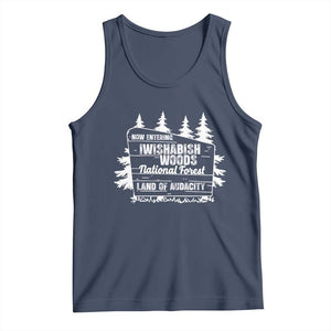 Iwishabish Woods National Forest Tank Top Funny Land of Audacity Meme Sassy Humor TS02 Navy Print Your Wear