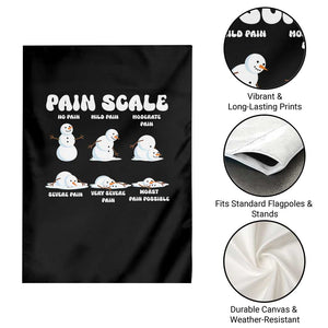 Funny Snowman Pain Scale Christmas Garden Flag Melting Snowman Holiday Humor TS02 Print Your Wear