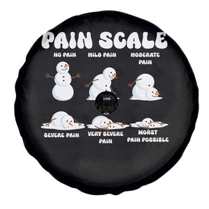 Funny Snowman Pain Scale Christmas Spare Tire Cover Melting Snowman Holiday Humor TS02 Print Your Wear