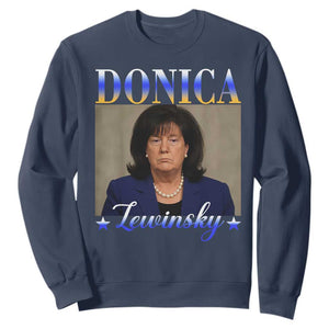 Donica Lewinsky Meme Sweatshirt Viral Trump Parody Scandal Internet Humor TS02 Navy Print Your Wear