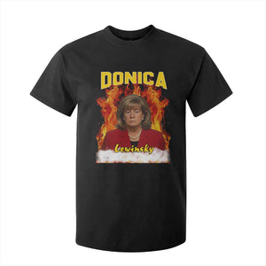 Donica Lewinsky Fire Trump Meme T Shirt For Kid Viral Scandal Parody Political Roast Vibes TS02 Black Print Your Wear