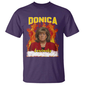 Donica Lewinsky Fire Trump Meme T Shirt Viral Scandal Parody Political Roast Vibes TS02 Purple Print Your Wear