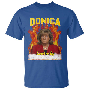 Donica Lewinsky Fire Trump Meme T Shirt Viral Scandal Parody Political Roast Vibes TS02 Royal Blue Print Your Wear