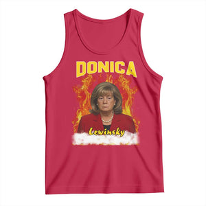 Donica Lewinsky Fire Trump Meme Tank Top Viral Scandal Parody Political Roast Vibes TS02 Red Print Your Wear