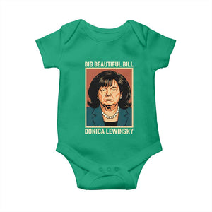 Big Beautiful Bill Donica Lewinsky Baby Onesie Funny Political Trump Meme Vintage Parody TS02 Irish Green Print Your Wear