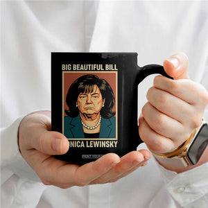 Big Beautiful Bill Donica Lewinsky Coffee Mug Funny Political Trump Meme Vintage Parody TS02 Print Your Wear