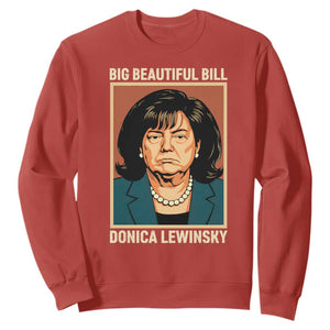 Big Beautiful Bill Donica Lewinsky Sweatshirt Funny Political Trump Meme Vintage Parody TS02 Red Print Your Wear