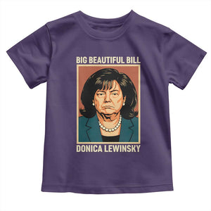 Big Beautiful Bill Donica Lewinsky Toddler T Shirt Funny Political Trump Meme Vintage Parody TS02 Purple Print Your Wear
