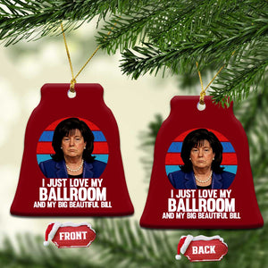 Funny Donica Lewinsky Viral Trump Meme Ceramic Ornament Retro Big Beautiful Bill Political Roast Humor TS02 Print Your Wear