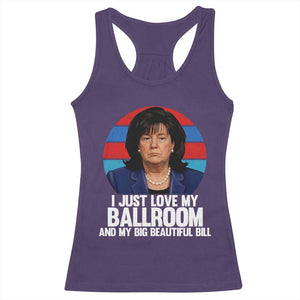 Funny Donica Lewinsky Viral Trump Meme Racerback Tank Top Retro Big Beautiful Bill Political Roast Humor TS02 Purple Print Your Wear