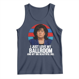 Funny Donica Lewinsky Viral Trump Meme Tank Top Retro Big Beautiful Bill Political Roast Humor TS02 Navy Print Your Wear