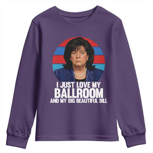 Funny Donica Lewinsky Viral Trump Meme Youth Sweatshirt Retro Big Beautiful Bill Political Roast Humor TS02 Purple Print Your Wear