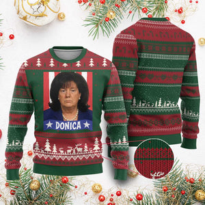 Donica Lewinsky Political Trump Meme Ugly Christmas Sweater Hilarious Viral Internet Parody TS02 Red Green Print Your Wear