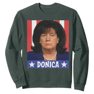 Donica Lewinsky Political Trump Meme Sweatshirt Hilarious Viral Internet Parody TS02 Dark Forest Green Print Your Wear