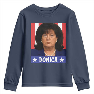 Donica Lewinsky Political Trump Meme Youth Sweatshirt Hilarious Viral Internet Parody TS02 Navy Print Your Wear