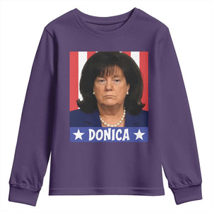 Donica Lewinsky Political Trump Meme Youth Sweatshirt Hilarious Viral Internet Parody TS02 Purple Print Your Wear