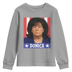 Donica Lewinsky Political Trump Meme Youth Sweatshirt Hilarious Viral Internet Parody TS02 Sport Gray Print Your Wear