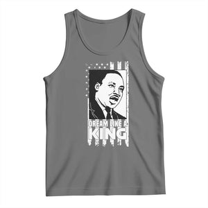 Martin Luther King MLK Tank Top Dream Like A King Black History American Flag TS02 Black Heather Print Your Wear