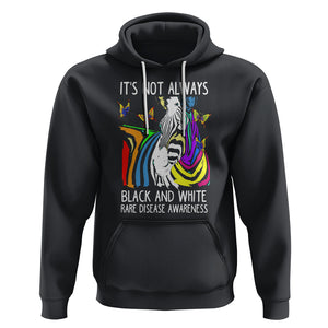 Rare Disease Day Shirts Hoodie It's Not Always Black And White Rare Disease Awareness Rainbow Zebra Kids TS02 Black Printyourwear