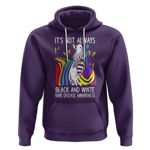 Rare Disease Day Shirts Hoodie It's Not Always Black And White Rare Disease Awareness Rainbow Zebra Kids TS02 Purple Printyourwear