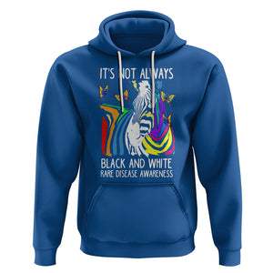 Rare Disease Day Shirts Hoodie It's Not Always Black And White Rare Disease Awareness Rainbow Zebra Kids TS02 Royal Blue Printyourwear