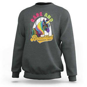 Rare Disease Day Shirts Sweatshirt Rare And Beautiful Rare Disease Awareness Rare Disease Warrior Rainbow Zebra TS02 Dark Heather Printyourwear
