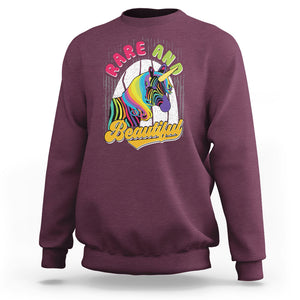 Rare Disease Day Shirts Sweatshirt Rare And Beautiful Rare Disease Awareness Rare Disease Warrior Rainbow Zebra TS02 Maroon Printyourwear