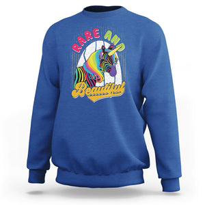 Rare Disease Day Shirts Sweatshirt Rare And Beautiful Rare Disease Awareness Rare Disease Warrior Rainbow Zebra TS02 Royal Blue Printyourwear