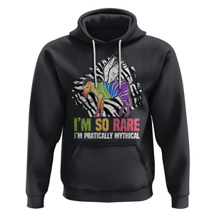 Rare Disease Day Shirts Hoodie Rare Disease I'm So Rare I'm Pratically Mythical Zebra Unicorn Zebra Ribbon TS02 Black Printyourwear