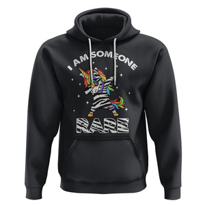 Rare Disease Day Shirts Hoodie I Am Someone Rare Rainbow Zebra Unicorn Rare Disease Awareness TS02 Black Printyourwear