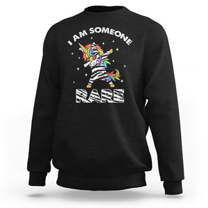 Rare Disease Day Shirts Sweatshirt I Am Someone Rare Rainbow Zebra Unicorn Rare Disease Awareness TS02 Black Printyourwear