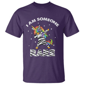 Rare Disease Day Shirts T Shirt I Am Someone Rare Rainbow Zebra Unicorn Rare Disease Awareness TS02 Purple Printyourwear