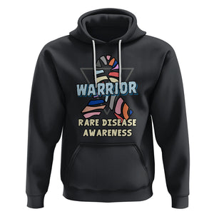 Rare Disease Day Shirts Hoodie Rare Disease Warrior Rare Disease Awareness Zebra Ribbon Fighter TS02 Black Printyourwear