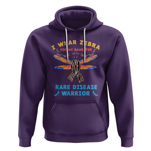 Rare Disease Day Hoodie I Wear Zebra For My Daughter Zebra Ribbon TS02 Purple Printyourwear