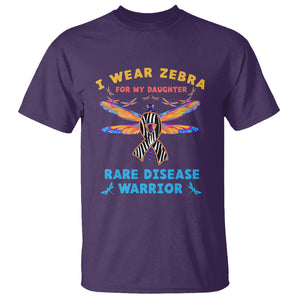 Rare Disease Day T Shirt I Wear Zebra For My Daughter Zebra Ribbon TS02 Purple Printyourwear