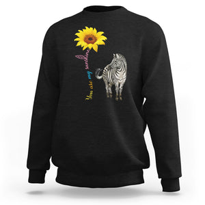 Rare Disease Day Shirts Sweatshirt Zebra You Are My Sunshine Rare Disease Warrior Rare Disease Awareness TS02 Black Printyourwear