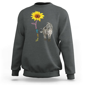 Rare Disease Day Shirts Sweatshirt Zebra You Are My Sunshine Rare Disease Warrior Rare Disease Awareness TS02 Dark Heather Printyourwear