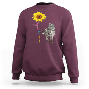 Rare Disease Day Shirts Sweatshirt Zebra You Are My Sunshine Rare Disease Warrior Rare Disease Awareness TS02 Maroon Printyourwear