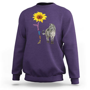 Rare Disease Day Shirts Sweatshirt Zebra You Are My Sunshine Rare Disease Warrior Rare Disease Awareness TS02 Purple Printyourwear