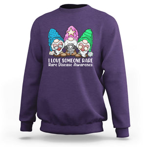 Rare Disease Day Shirts Sweatshirt I Love Someone Rare Zebra Ribbon Zebra Disease Awareness TS02 Purple Printyourwear