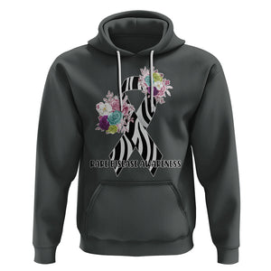 Rare Disease Day Shirts Hoodie Rare Disease Awareness Rare Disease Day Floral Zebra Ribbon TS02 Dark Heather Printyourwear