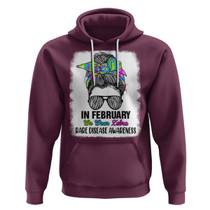 Rare Disease Day Shirts Hoodie In February We Wear Zebra Rare Disease Awareness Zebra Messy Bun TS02 Maroon Printyourwear