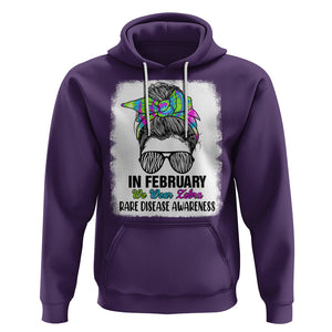 Rare Disease Day Shirts Hoodie In February We Wear Zebra Rare Disease Awareness Zebra Messy Bun TS02 Purple Printyourwear