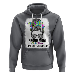 Rare Disease Day Shirts Hoodie Proud Mom Of A Rare Disease Warrior Rare Disease Awareness Zebra Messy Bun TS02 Charcoal Printyourwear