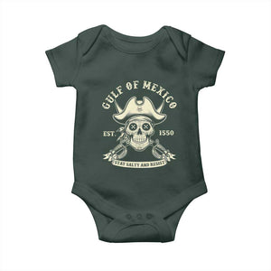 Gulf of Mexico Pirate Sugar Skull Baby Onesie Est 1550 Stay Salty And Resist TS02 Print Your Wear