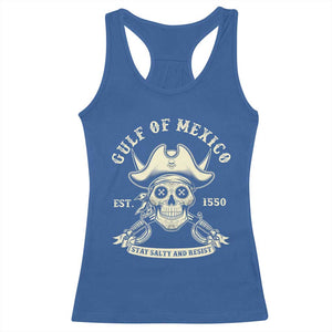 Gulf of Mexico Pirate Sugar Skull Racerback Tank Top Est 1550 Stay Salty And Resist TS02 Royal Blue Print Your Wear